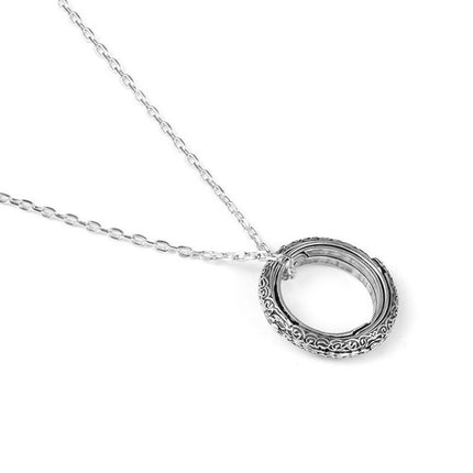 Golden US 11 Transformable Astronomical Sphere Ring - Alloy - 2-in-1 Ring and Pendant Design, Rotating Globe Structure, Retro Cosmic Style, Unisex Fashion Accessory