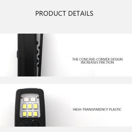 2 Pack Khaki Mini Clip Light - ABS Portable LED Safety Light with 7 Modes, USB-C Rechargeable, for Night Running, Cycling, Camping and Emergency Use