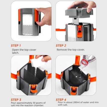 Saltwater Powered LED Camping Lantern - Emergency Light with 72 Hour Runtime, No Battery Required, Portable Outdoor Lamp for Disaster Prep, Fishing and Hiking