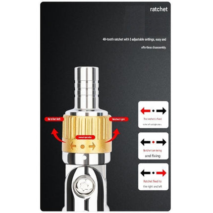 14-in-1 Multi-Function Ratchet Screwdriver Set - Adjustable Angle Head, 3-Position Ratchet, Carbon Steel Bits, Built-In Storage, for Home Repair DIY Electronics