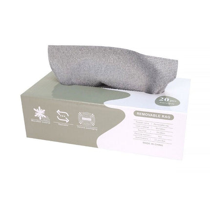 Grey Disposable Microfiber Cleaning Cloths-Buy two get one free, so you'll receive three items in total - 20 Pack 20x20cm Polyester Kitchen Wipes, Lint-Free, Reusable, Wet & Dry Use, Easy Rinse Design