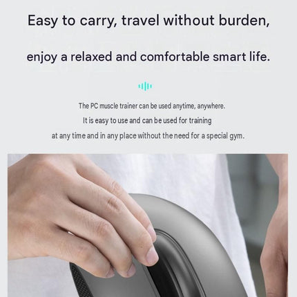Black Rechargeable PC Muscle Trainer - ABS and Silicone Pelvic Floor Exerciser with 6 Vibration Modes, Waterproof Design, Portable Kegel Training Device for Men and Women