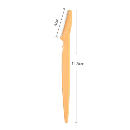 12 Pack Yellow Eyebrow Razor Trimmer - Stainless Steel Blade with Safety Guard - Non-Slip Ergonomic Handle for Precise Shaping, Face & Body Hair Removal, Travel Friendly Beauty Tool with Protective Cap