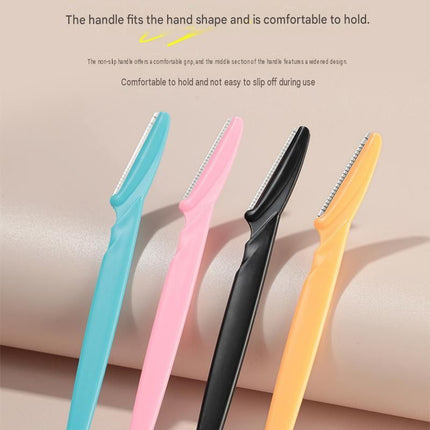 12 Pack Yellow Eyebrow Razor Trimmer - Stainless Steel Blade with Safety Guard - Non-Slip Ergonomic Handle for Precise Shaping, Face & Body Hair Removal, Travel Friendly Beauty Tool with Protective Cap