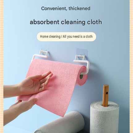 3 Pack Grey Microfiber Cleaning Cloth Roll - 25x25cm Thickened Absorbent Wipes - Lint Free Reusable Kitchen Towel for Dishes, Fruit, Countertops - Easy Tear Design, Multi Purpose Household Cleaning