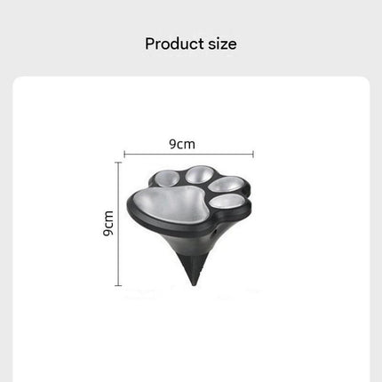 3 Pack Solar Powered Cat Paw Garden Lights with Warm LED - Waterproof Outdoor Lawn Lamp - Cute Animal Footprint Pathway Decor for Yard, Driveway, Patio - Auto On/Off, Easy Stake Installation