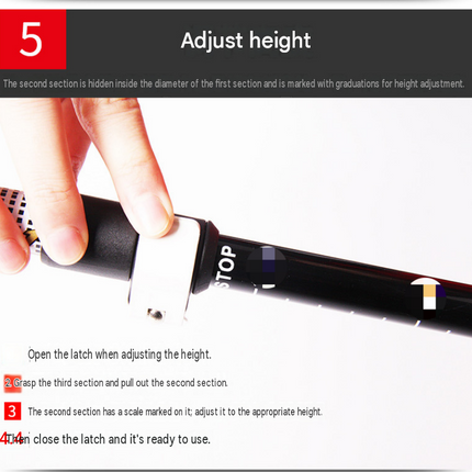 Red Foldable Hiking Poles with White Carry Bag - Aluminium Alloy Trekking Sticks - External Lock, EVA Grip, Tungsten Tip, Adjustable 95-110cm, Lightweight Walking Sticks for Camping and Travel