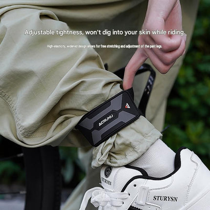 2 Pack Reflective Bicycle Pant Strap - Adjustable Elastic Leg Band for Cycling Safety, Anti-Snag Trouser Clip for Road and Mountain Bikes