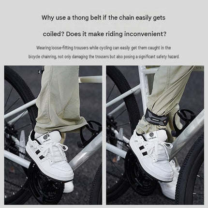 2 Pack Reflective Bicycle Pant Strap - Adjustable Elastic Leg Band for Cycling Safety, Anti-Snag Trouser Clip for Road and Mountain Bikes