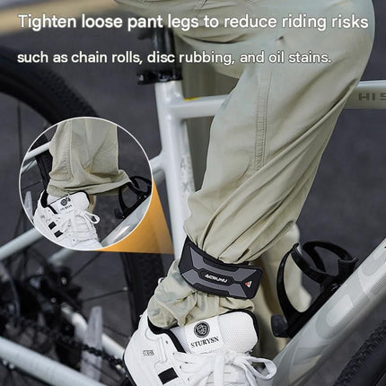 2 Pack Reflective Bicycle Pant Strap - Adjustable Elastic Leg Band for Cycling Safety, Anti-Snag Trouser Clip for Road and Mountain Bikes