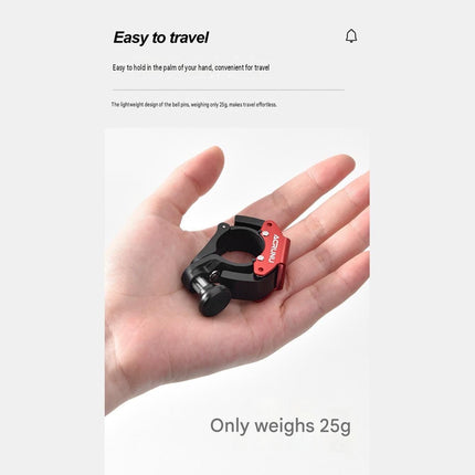 2 Pack Red Mini Bicycle Bell - Lightweight Aluminium Alloy Handlebar Ring with Crisp Sound, Compact Safety Horn for Road and Mountain Bikes