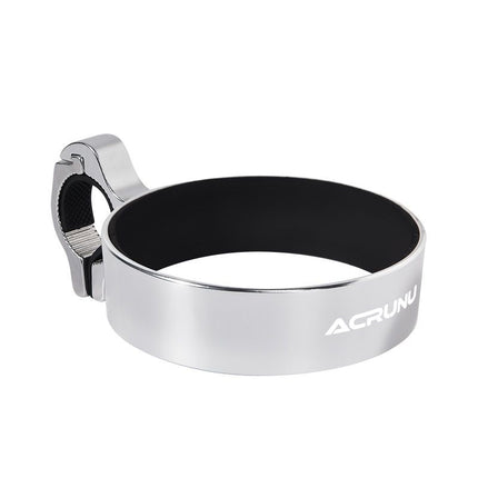 Silver Aluminium Alloy Bicycle Cup Holder - Adjustable Handlebar Mount for Coffee Bottles, Universal Drink Rack for E-Bikes Motorcycles Road Bikes
