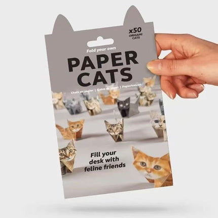 2 Pack Cat pattern DIY 3D Paper animal Origami Kit -  Sheets Foldable animal Craft Set - Creative Desktop Decoration, Kids Art Activity and Stress Relief Toy - Unique Pet Lover Gift