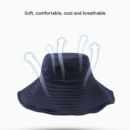 Black Reversible UV Protection Bucket Hat - UPF 50+ Wide Brim Sun Hat, Packable Lightweight Outdoor Fishing Cap for Women Men Travel Beach Hiking