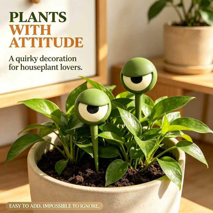 1 pair Eyes flowerpot decorative ornaments - 3D Printed Pot Decorations, Quirky Planter Accessory with Personality for Home Garden Desk Gift