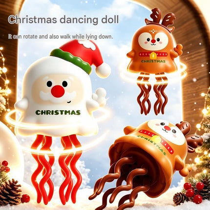 Santa Claus design Wind Up Dancing Toy - Halloween and Christmas ABS Plastic Twist Action Figure - Battery Free Spinning and Walking Motion for Party Favors and Holiday Decor