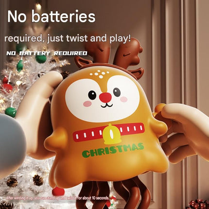 Santa Claus design Wind Up Dancing Toy - Halloween and Christmas ABS Plastic Twist Action Figure - Battery Free Spinning and Walking Motion for Party Favors and Holiday Decor
