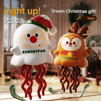 Reindeer-inspired design Wind Up Dancing Toy - Halloween and Christmas ABS Plastic Twist Action Figure - Battery Free Spinning and Walking Motion for Party Favors and Holiday Decor