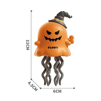 Pumpkin-inspired design Wind Up Dancing Toy - Halloween and Christmas ABS Plastic Twist Action Figure - Battery Free Spinning and Walking Motion for Party Favors and Holiday Decor