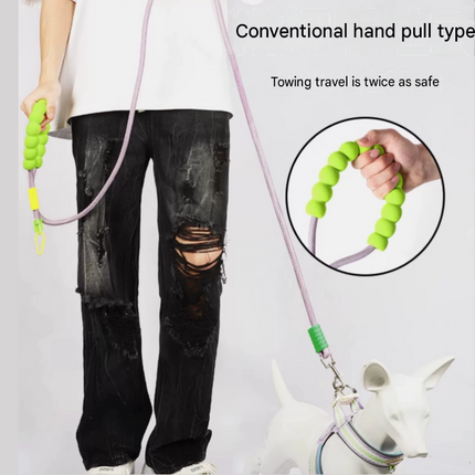 Tactical Dog Harness and Leash Set - M size Black Oxford No Pull Vest and Black 1.85m Hands Free Nylon Lead - Adjustable Walking Gear for Medium Dogs