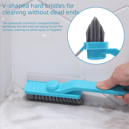 White Gap Cleaning Brush, 4 in 1 Rotating Scrub Tool with 360 Degree Swivel Head, Scraper and Hair Tweezers for Tile Grout, Kitchen, Bathroom