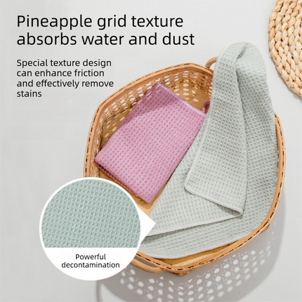 6 Pack Purple Microfibre Cleaning Cloths - 30 x 40 cm Waffle Texture Absorbent Reusable Cloths for Kitchen, Bar, Benchtop and Everyday Cleaning