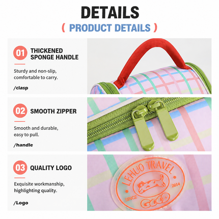 Blue Insulated Lunch Bag - Portable Lunch Tote with Thickened Aluminium Foil Lining for Office Workers, Students, School Meals and Daily Food Carry