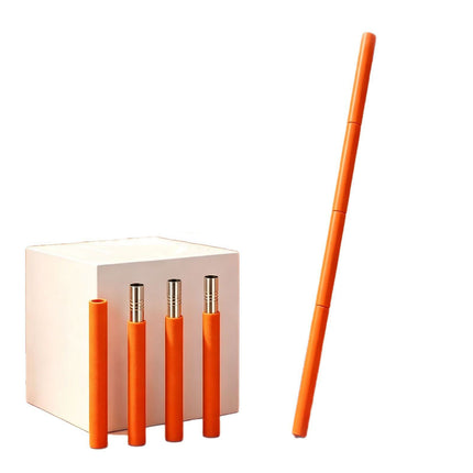 150cm Yoga Stretch Stick (Orange)- Detachable 4 Section Foam Covered Steel Rod for Yoga Pilates Training Shoulder Opening Stretching and Home Fitness Workouts