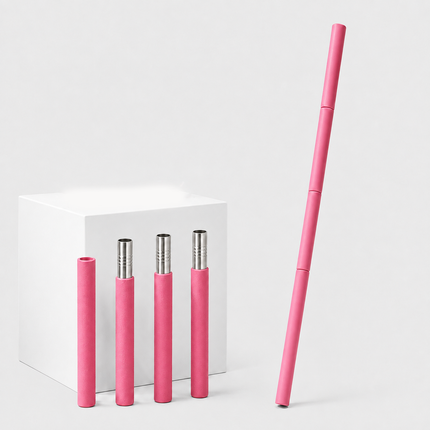 150cm Yoga Stretch Stick (Pink)- Detachable 4 Section Foam Covered Steel Rod for Yoga Pilates Training Shoulder Opening Stretching and Home Fitness Workouts