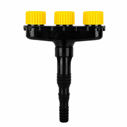 3-Head Adjustable Garden Spray Nozzle - Wide-Area Watering and Mist Sprayer with Stepped Hose Connector for Gardens, Lawns, Orchards and Irrigation