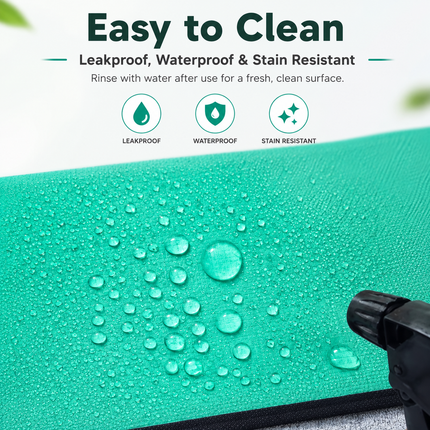 Yellow Waterproof Garden Repotting Mat - 100 x 100 cm Foldable Potting and Transplanting Work Mat with Snap Corners for Indoor Plants, Soil Mixing and Easy Clean-Up