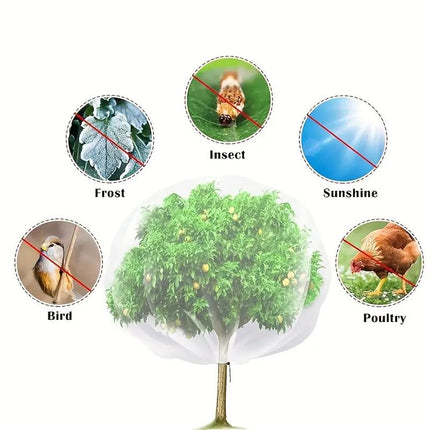 Fruit Tree Netting Cover with Zipper (120x180cm)- Plastic Mesh Bird and Insect Protection for Citrus, Blueberries, Vegetables, Garden Harvest Saver