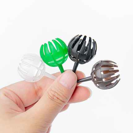 50 Pack Fertiliser Baskets with Ground Spikes (Black Large) - Reusable Garden Fertiliser Holders for Potted Plants, Flowers, Bonsai and Home Gardening