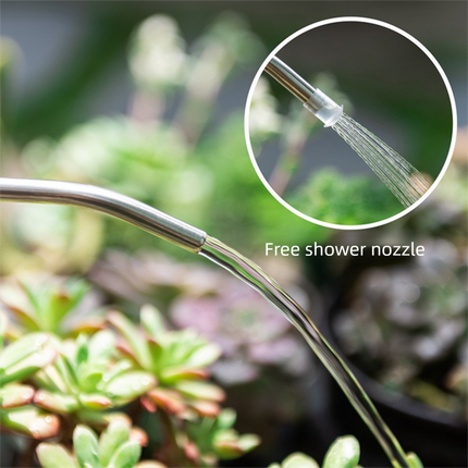 1.5L Green Long Spout Watering Can with Shower Head - Clear Plastic Indoor Plant Waterer for Succulents, Balcony Garden, Precise Watering Tool
