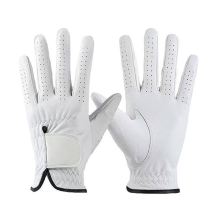 White Left Hand Golf Glove S Size - Breathable Anti-Slip Golf Glove with Adjustable Wrist Strap for Golf Training and Outdoor Games