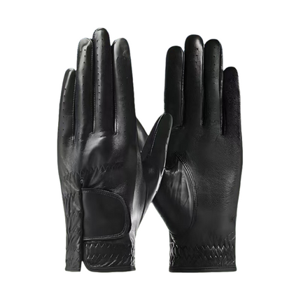 Black Left Hand Golf Glove S Size - Breathable Anti-Slip Golf Glove with Adjustable Wrist Strap for Golf Training and Outdoor Games