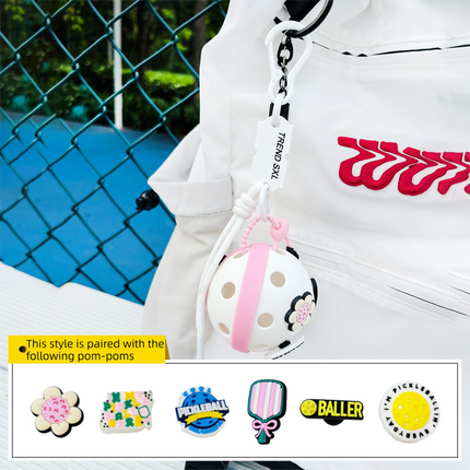 Style A 1PC Pickleball Bag Charm Gift, Sports Bag Hanging Ornament, Pickleball Accessory Decoration for Sports Lovers