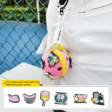 Style D 1PC Pickleball Bag Charm Gift, Sports Bag Hanging Ornament, Pickleball Accessory Decoration for Sports Lovers