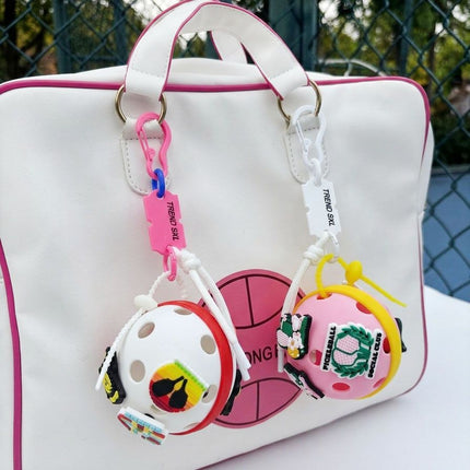 Style E 1PC Pickleball Bag Charm Gift, Sports Bag Hanging Ornament, Pickleball Accessory Decoration for Sports Lovers