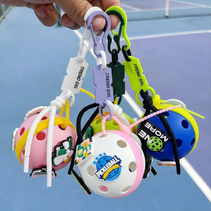 Style E 1PC Pickleball Bag Charm Gift, Sports Bag Hanging Ornament, Pickleball Accessory Decoration for Sports Lovers
