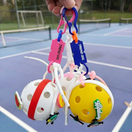 Style E 1PC Pickleball Bag Charm Gift, Sports Bag Hanging Ornament, Pickleball Accessory Decoration for Sports Lovers