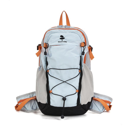 Lightweight Hiking Backpack 20L Light Blue-gray - Ultralight Oxford Cloth Daypack with Breathable Mesh Back, Adjustable Straps for Trekking Camping Travel