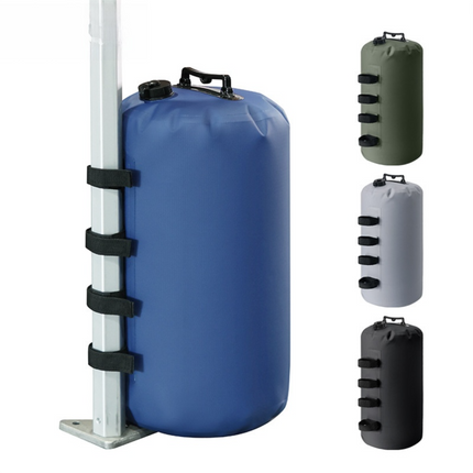 10L Gazebo Water Weight Bag Blue- Portable Refillable Canopy Leg Anchor with Carry Handle, Pole Straps and Anti Backflow Valve for Camping, Marquees and Outdoor Shelters