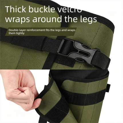 Waterproof Hiking Gaiters Green - 3 Layer Nylon Leg and Boot Covers with Adjustable Buckles for Bushwalking, Camping, Mud, Sand, Rain and Snow - 1 Pair