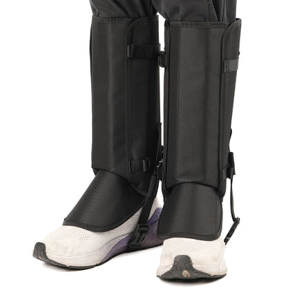 Waterproof Hiking Gaiters Black - 3 Layer Nylon Leg and Boot Covers with Adjustable Buckles for Bushwalking, Camping, Mud, Sand, Rain and Snow - 1 Pair