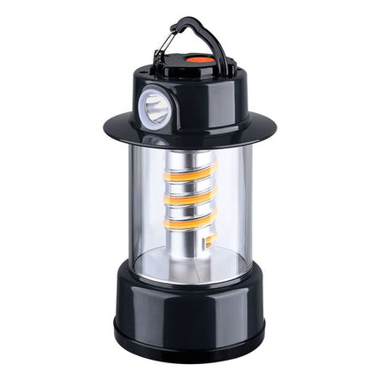 Rechargeable LED Camping Lantern - 1200mAh Battery, 5 Light Modes, USB-C Charging, Hanging Hook and Side Torch for Camping and Outdoor Lighting