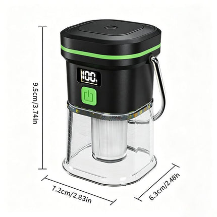 Rechargeable Camping Lantern - 350LM LED Light, 1500mAh Battery, Digital Power Display, Portable Handle and 4mm Tripod Mount for Camping and Outdoor Use