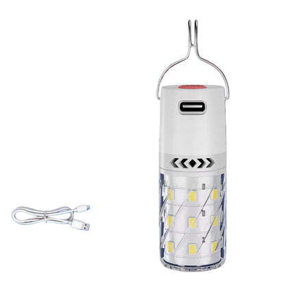 Rechargeable LED Camping Lights 2 Pack - 3 Brightness Modes, 300mAh Battery, Type-C Charging, 360 Degree Portable Hanging Lanterns for Camping and Emergencies