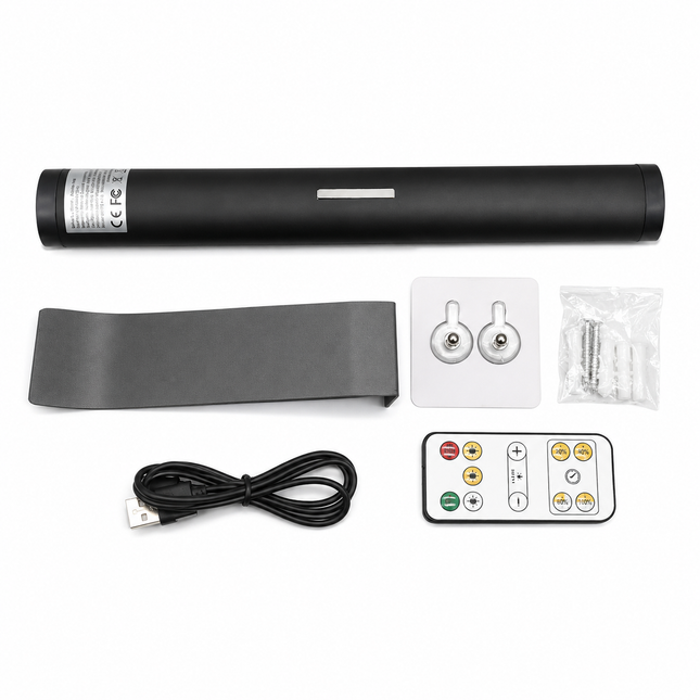 Rechargeable LED Mirror Light Black- Magnetic Detachable Vanity Wall Lamp, 3 Colour Modes, Stepless Dimming, Remote and Touch Control, Type-C Charging for Bathroom and Makeup Mirror