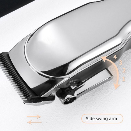 Black Rechargeable Pet Hair Clippers - 1200mAh Dog and Cat Grooming Trimmer with Digital Display, USB Charging, Adjustable Blade and Guide Combs